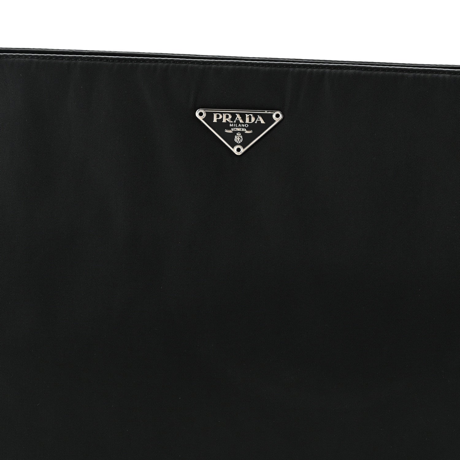 Prada Tessuto Nylon Calfskin Shoulder Bag Black 7 of 9