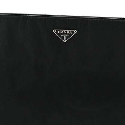 Prada Tessuto Nylon Calfskin Shoulder Bag Black 7 of 9