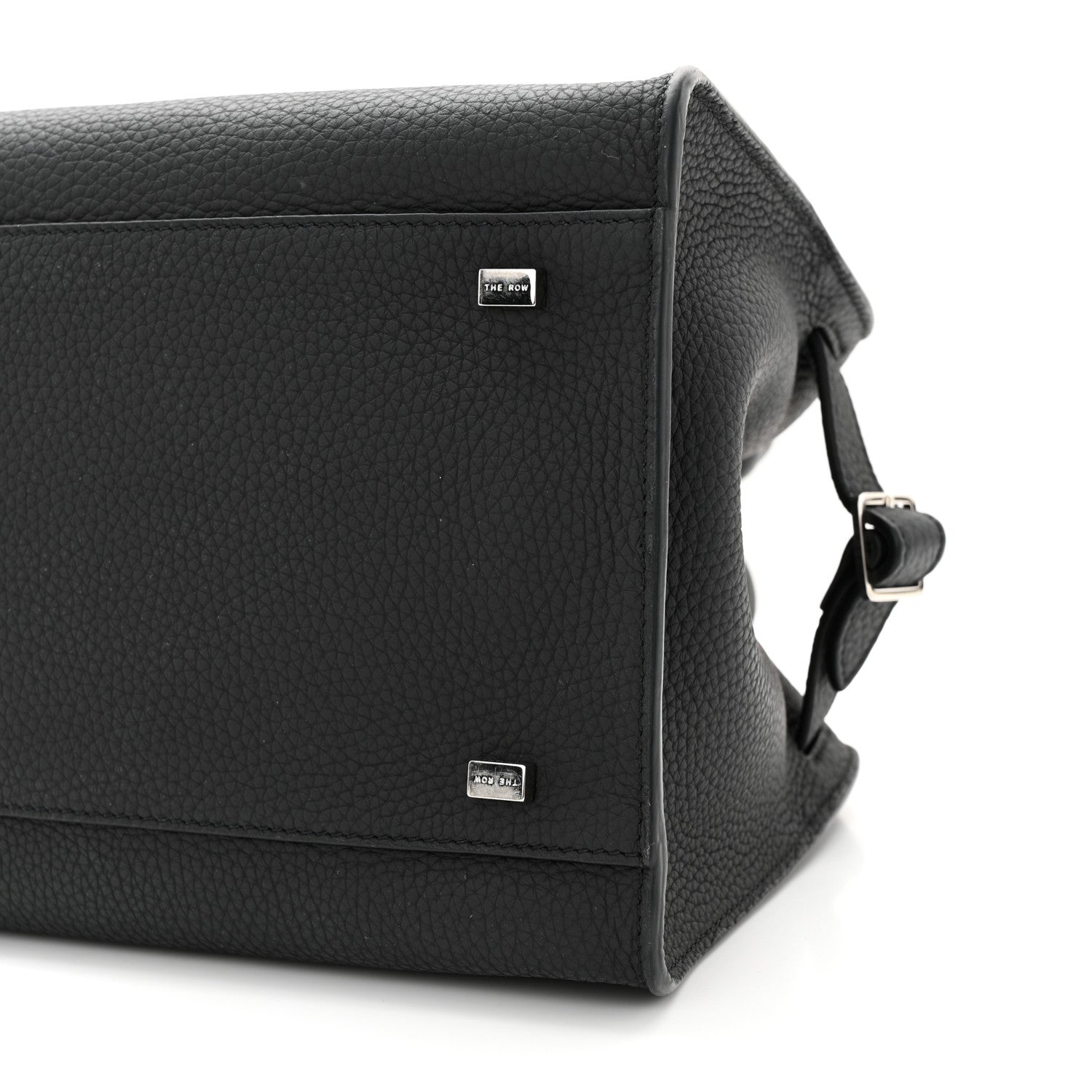 The Row Grained Calfskin Soft Margaux 10 Bag Black 9 of 9
