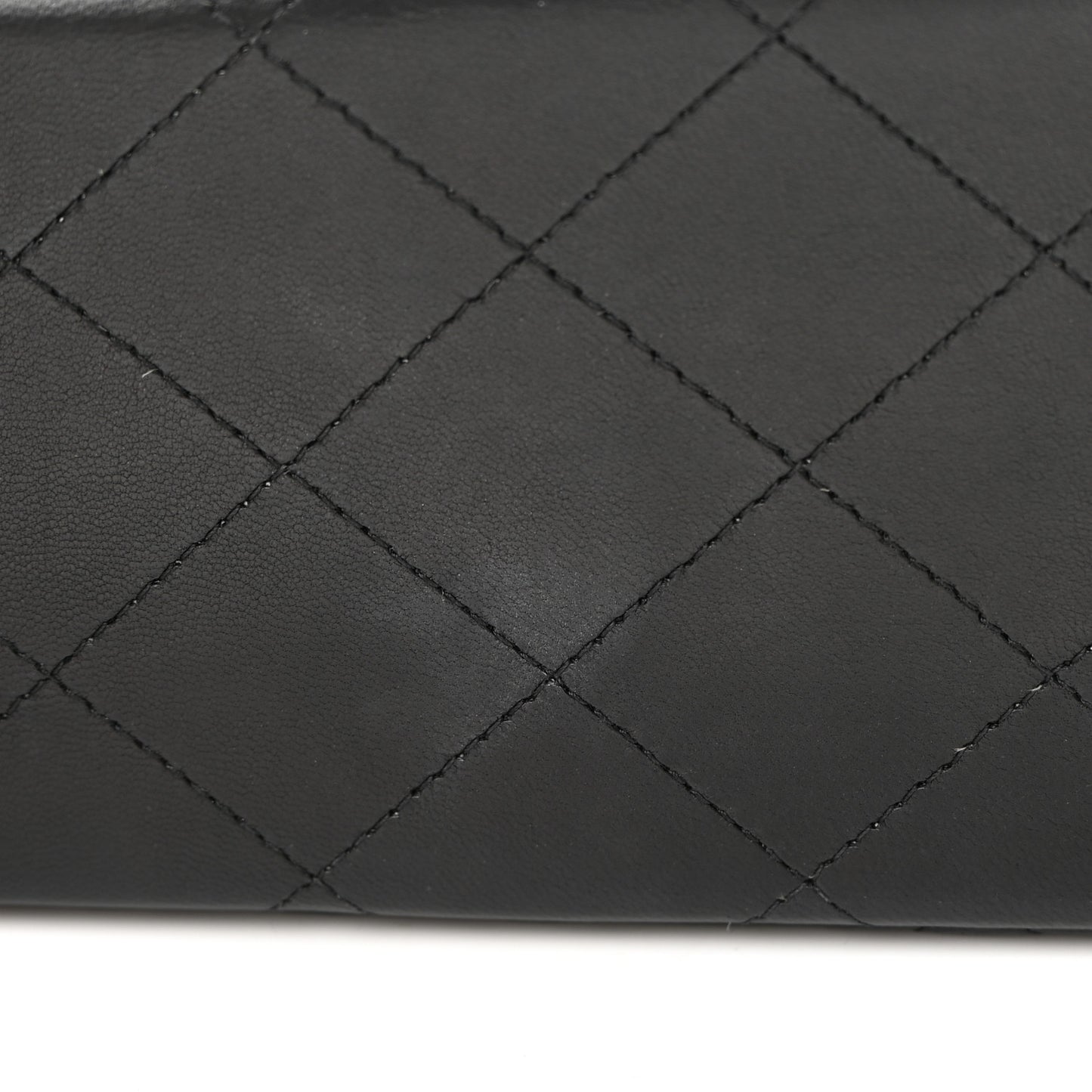 Lambskin Quilted Maxi Double Flap Black