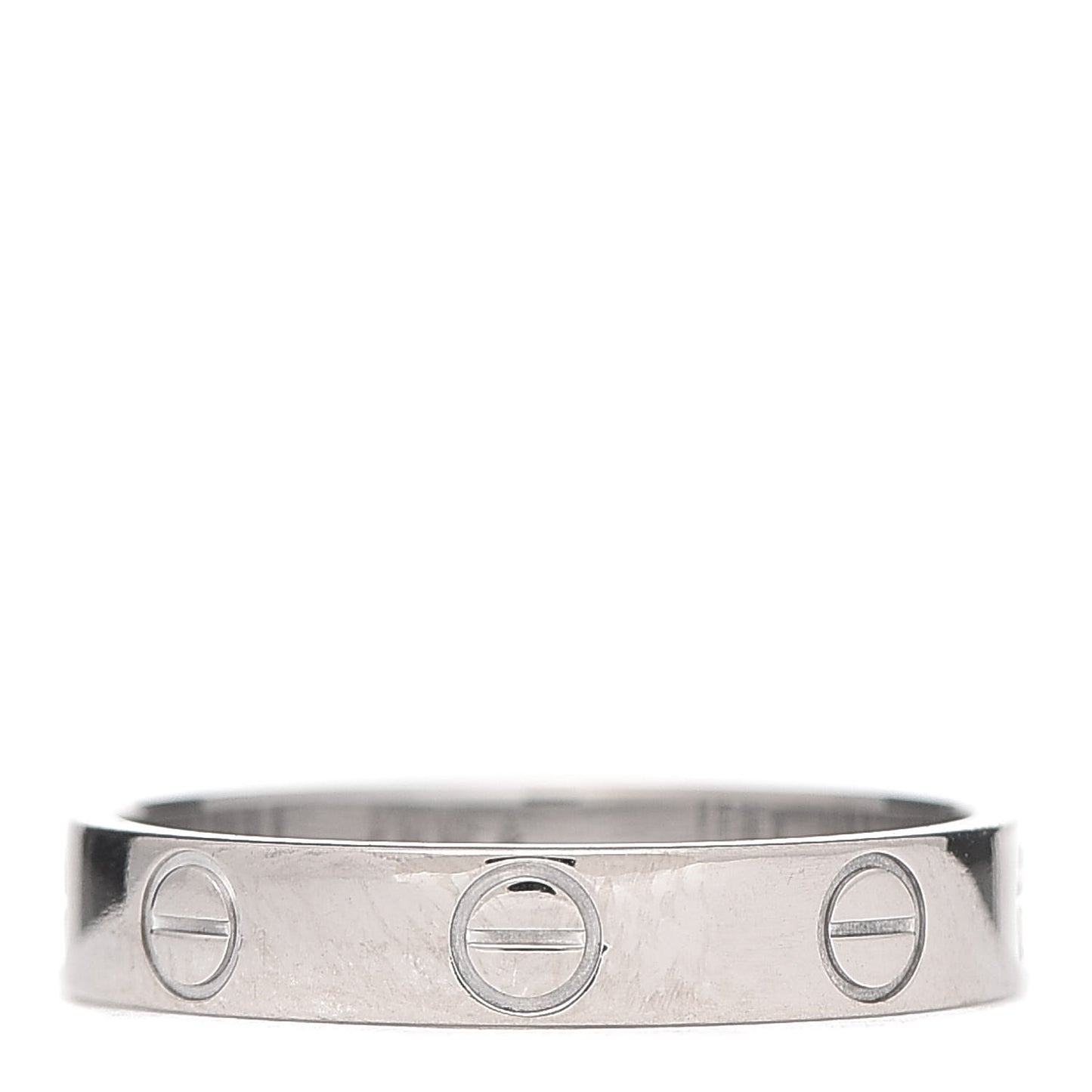 18K White Gold 3.5mm LOVE Wedding Band Ring 52 6