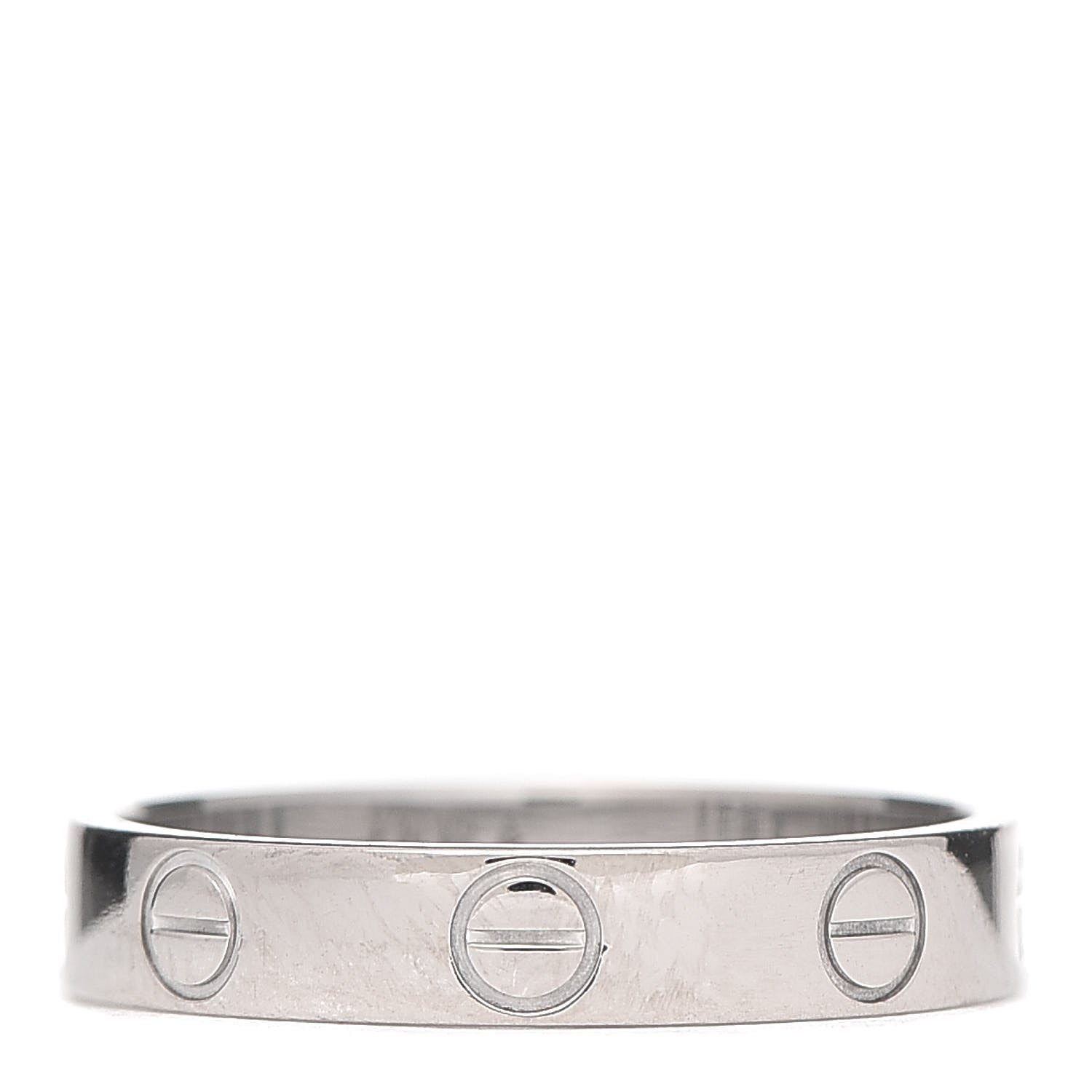 Cartier 18K White Gold 3.5mm LOVE Wedding Band Ring 52 6 3 of 4