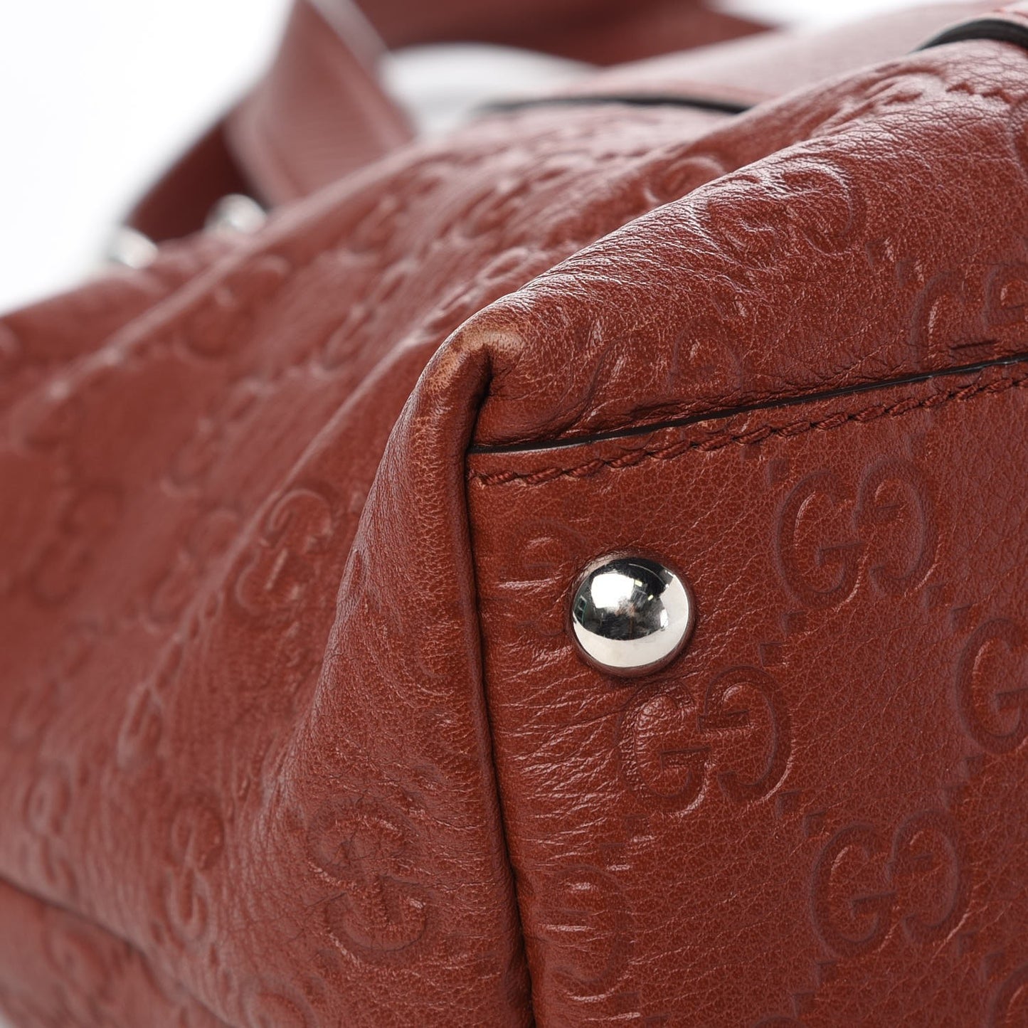 Guccissima Medium Bamboo Bar Tote Brown