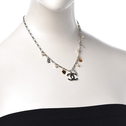 Chanel CC Lucky Charms Necklace Silver 2 of 6