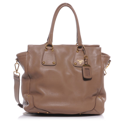 Prada Cervo Deerskin Tote Visone 1 of 8