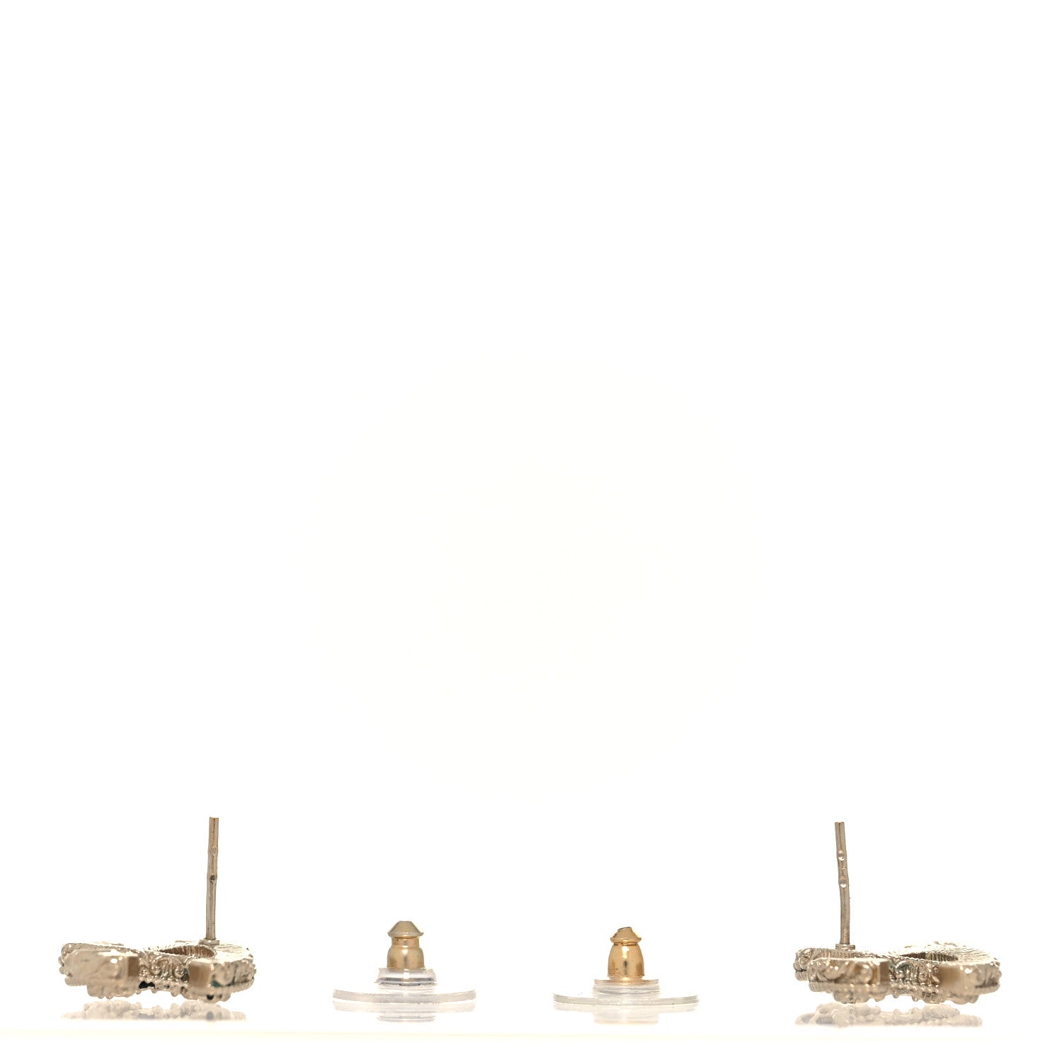 Chanel Enamel CC Baroque Earrings Black Gold 3 of 5