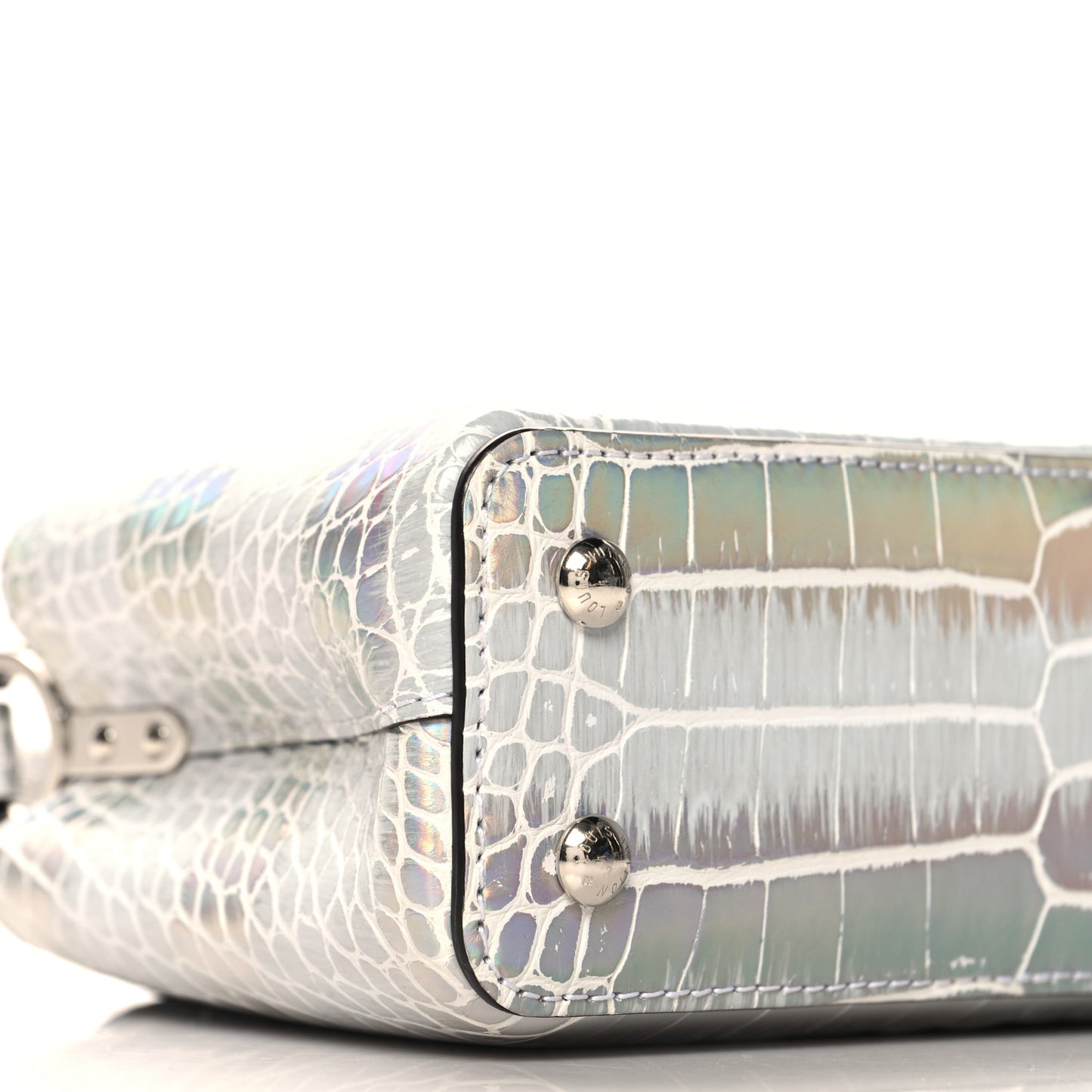 Alligator Mini Capucines Silver