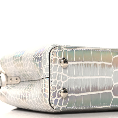 Louis Vuitton Alligator Mini Capucines Silver 8 of 9