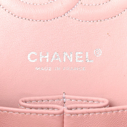Chanel Tweed Quilted Medium Double Flap Pink Multicolor 6 of 14