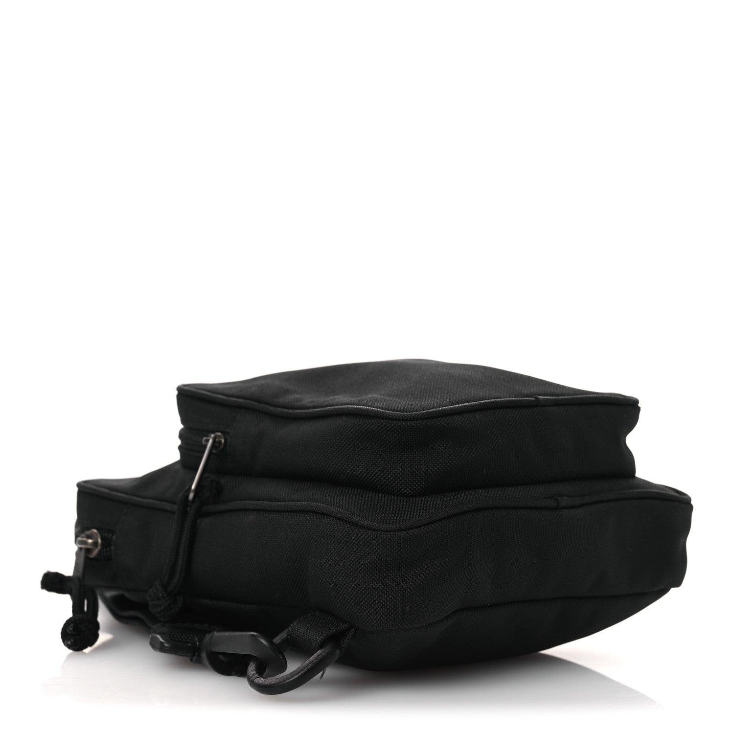 Balenciaga Nylon Logo Explorer Crossbody Messenger Bag Black 4 of 16