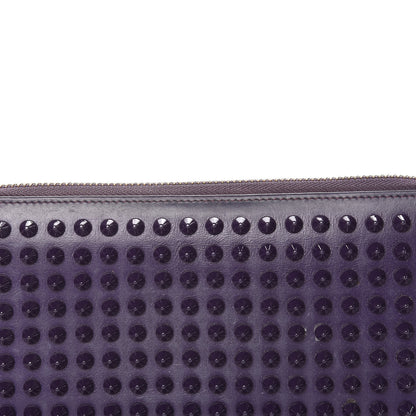 Christian Louboutin Calfskin Panettone Spiked Zip Around Wallet Iris 8 of 10