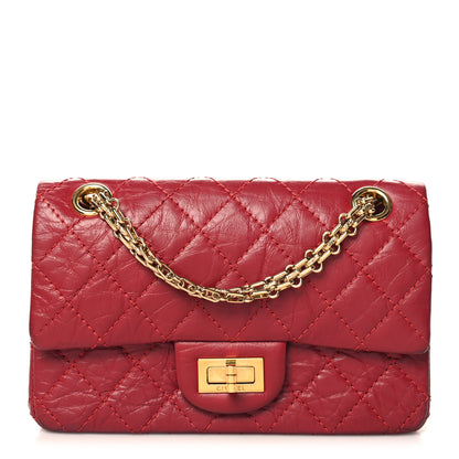 Chanel Aged Calfskin Quilted 2.55 Reissue Mini Flap Red 1 of 13