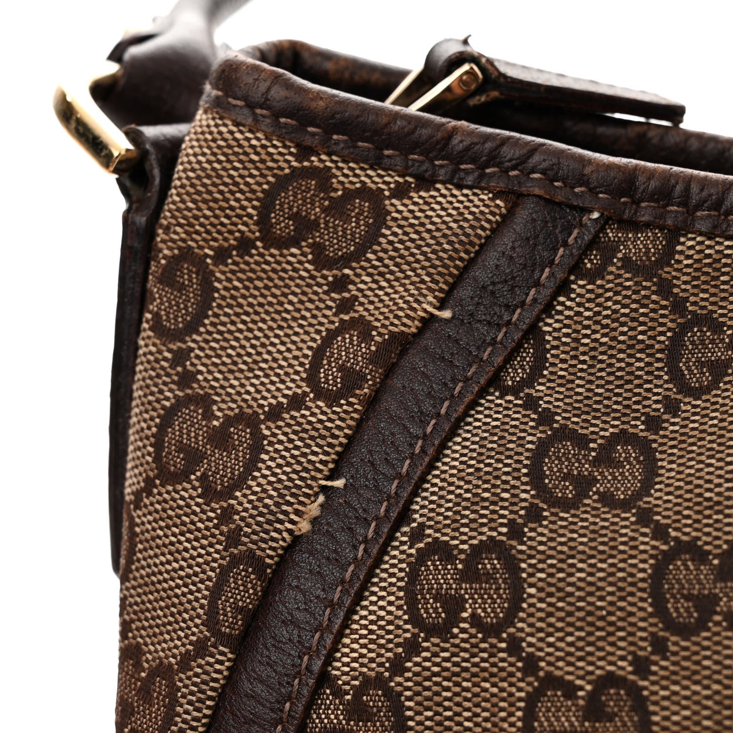 Gucci Monogram D Ring Abbey Pochette Brown 12 of 14