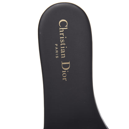 Christian Dior Canvas Embroidered Dway Mules Slide Sandals 38 Deep Blue 6 of 8