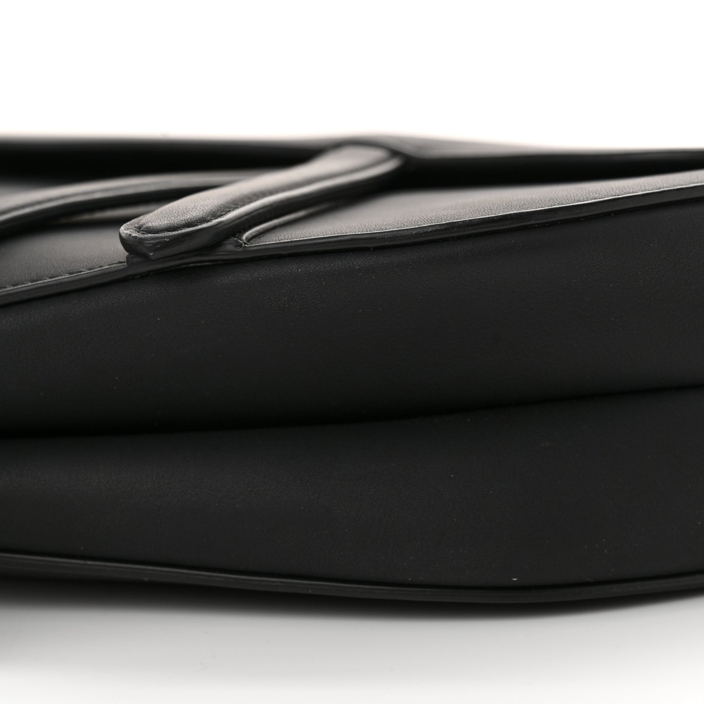 Ultra Matte Calfskin Saddle Bag Black