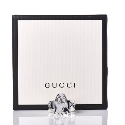 Gucci Sterling Silver GucciGhost Ghost Ring 64 10.75 8 of 8