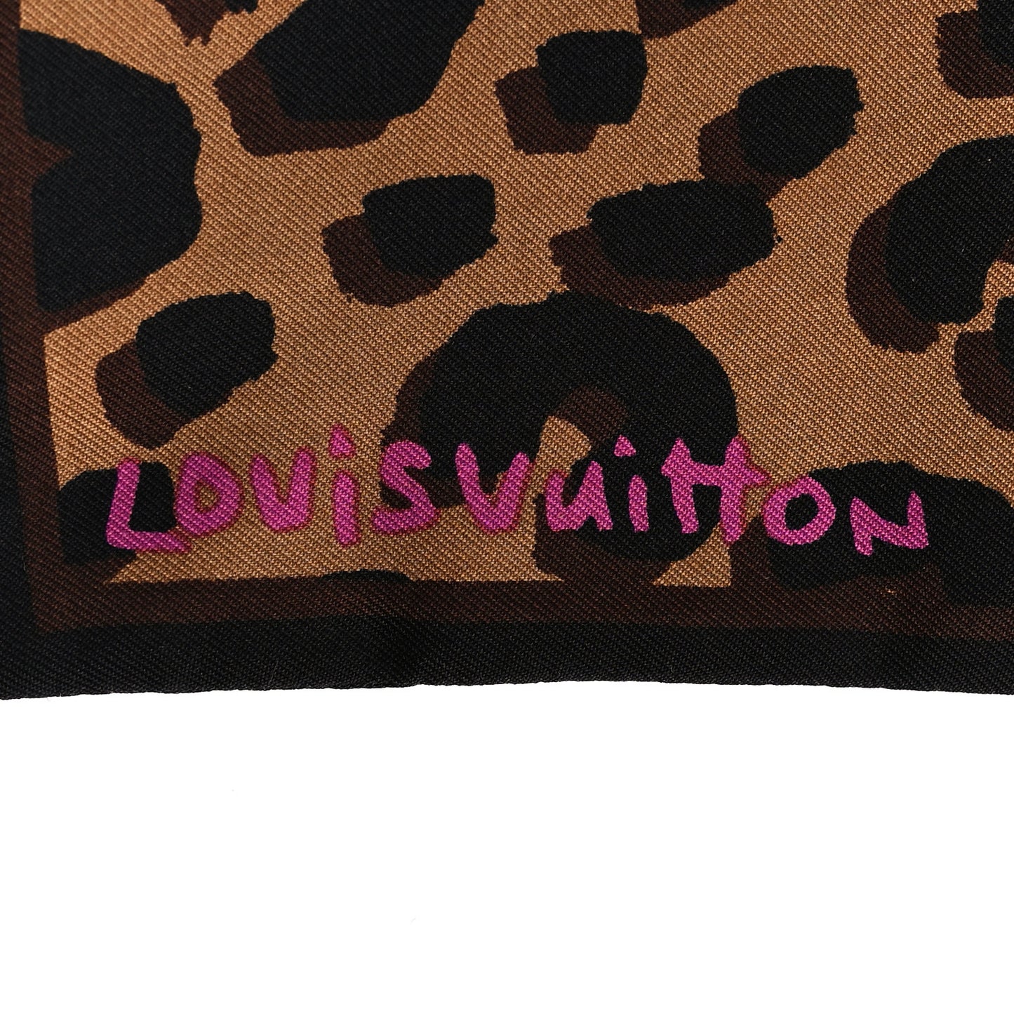 Silk Leopard Bandeau Scarf Marron