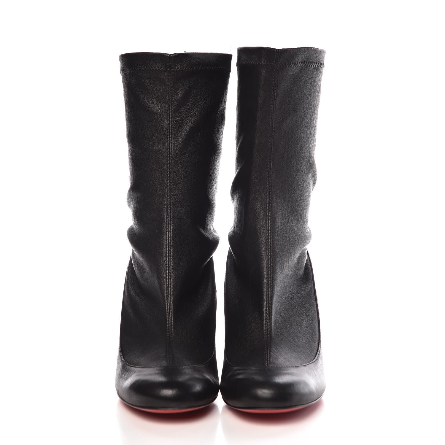 Christian Louboutin Veau Velours Stretch Gena 85 Bootie 35 Black 2 of 8