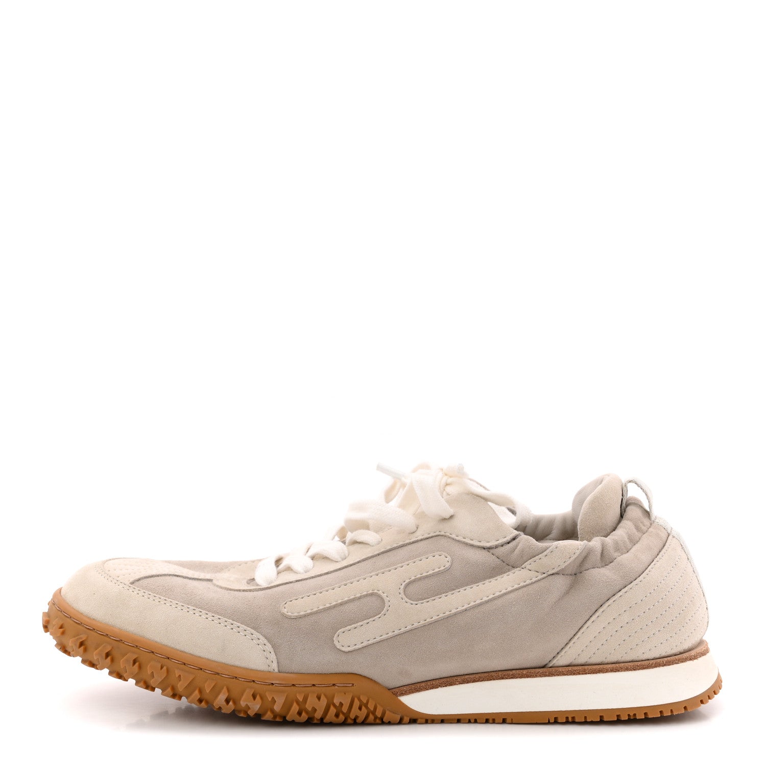 Hermes Suede Goatskin Jet Sneakers 38.5 Beige Esquisse Glaise 1 of 10