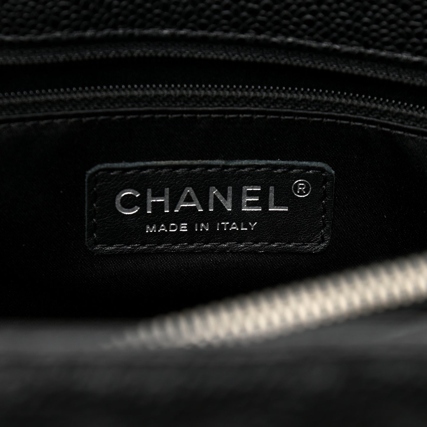Caviar Quilted Grand Shopping Tote GST Black