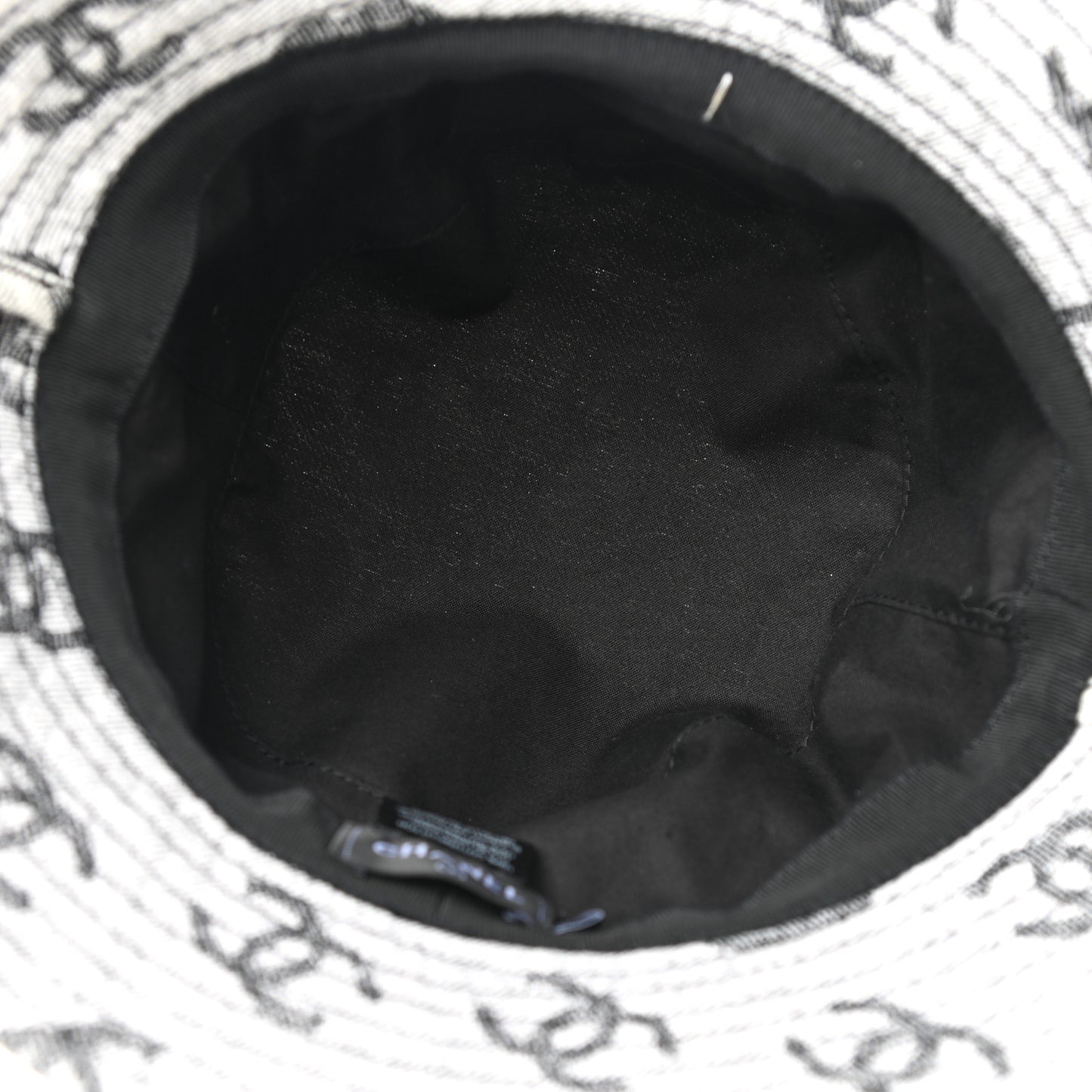 Denim CC Bucket Hat M White Black