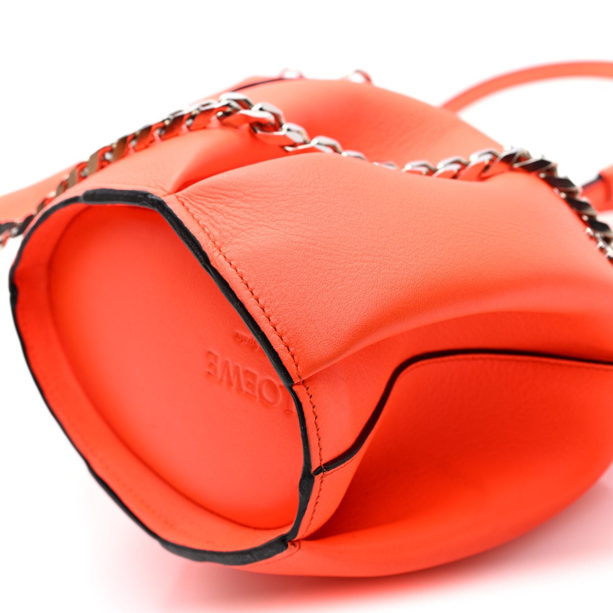 Loewe Calfskin Mini Punk Elephant Crossbody Bag Orange 8 of 9