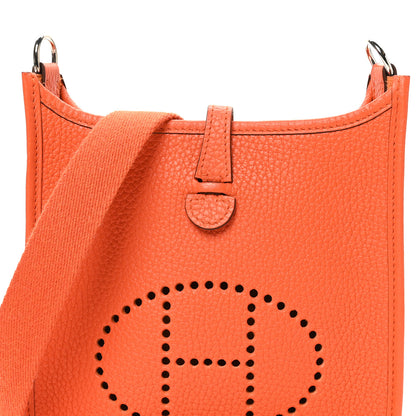 Hermes Taurillon Clemence Amazone Evelyne TPM Orange Craie 8 of 10