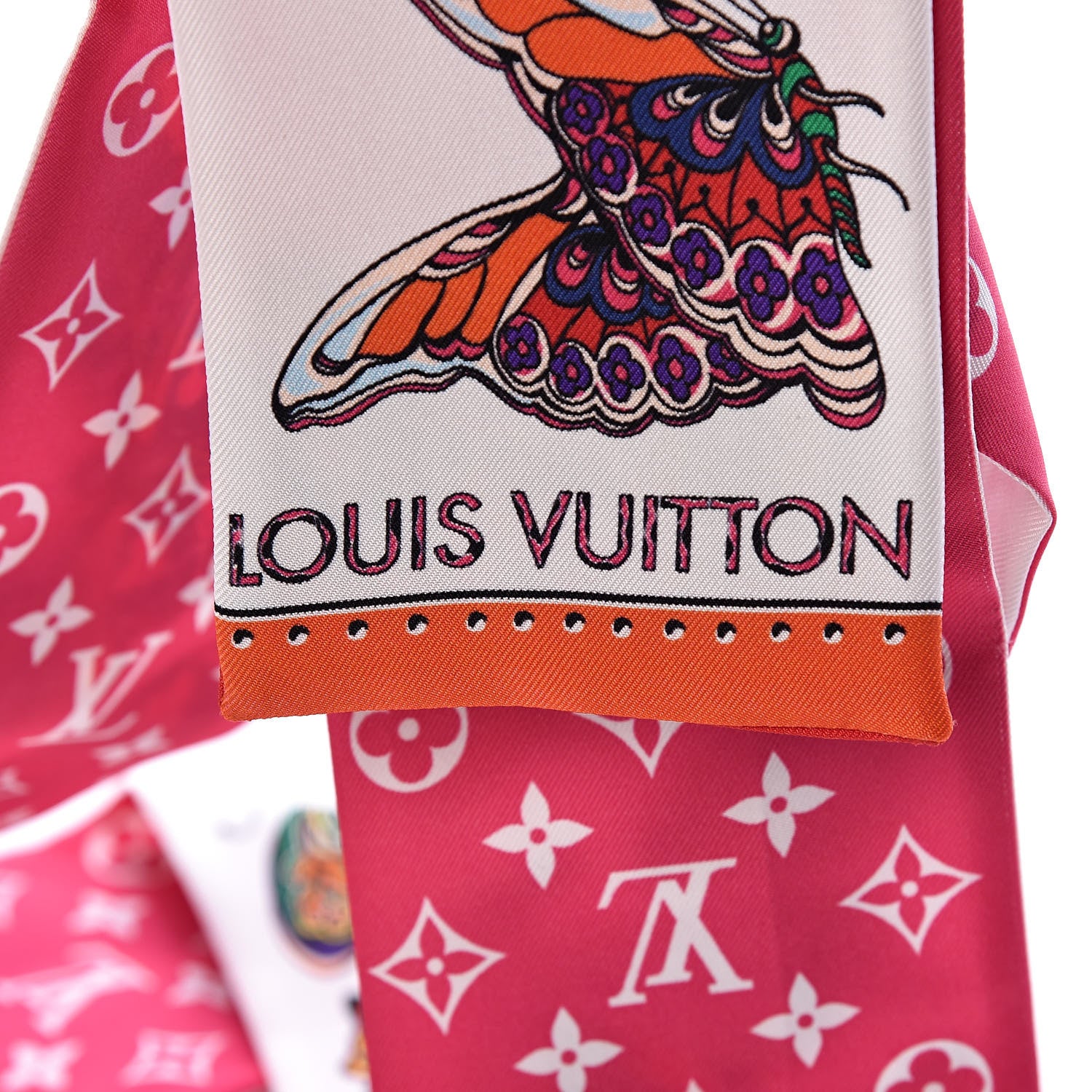 Louis Vuitton Silk Monogram World Of Love Bandeau White 3 of 4