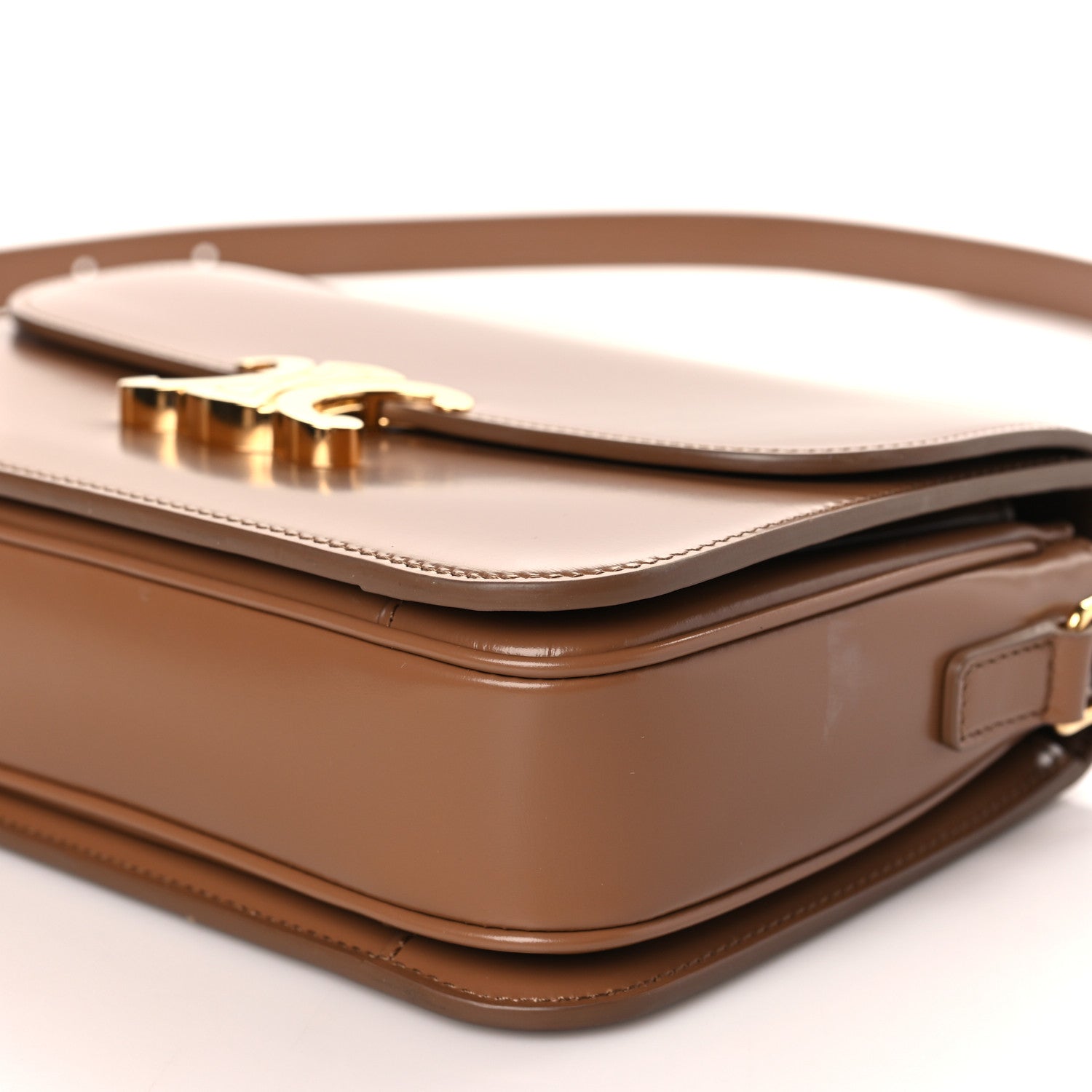 Celine Shiny Calfskin Medium Triomphe Bronze 10 of 10