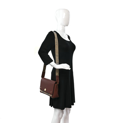 Burberry Calfskin Vintage Check Note Crossbody Bag Tan 2 of 9