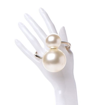 Chanel Double Pearl Cuff Gold 2 of 6