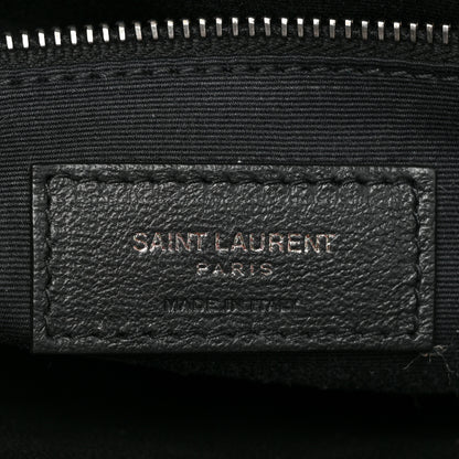 Saint Laurent Crinkled Calfskin Matelasse Monogram Medium Niki Chain Satchel Black 7 of 9
