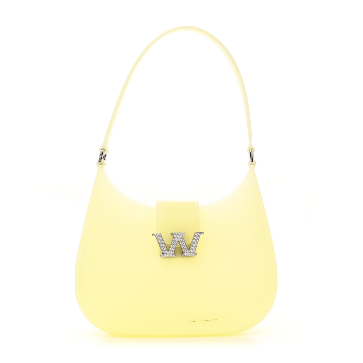 Alexander Wang PVC Crystal Embellished Small Legacy Glitter Hobo Lemon Drop 1 of 12