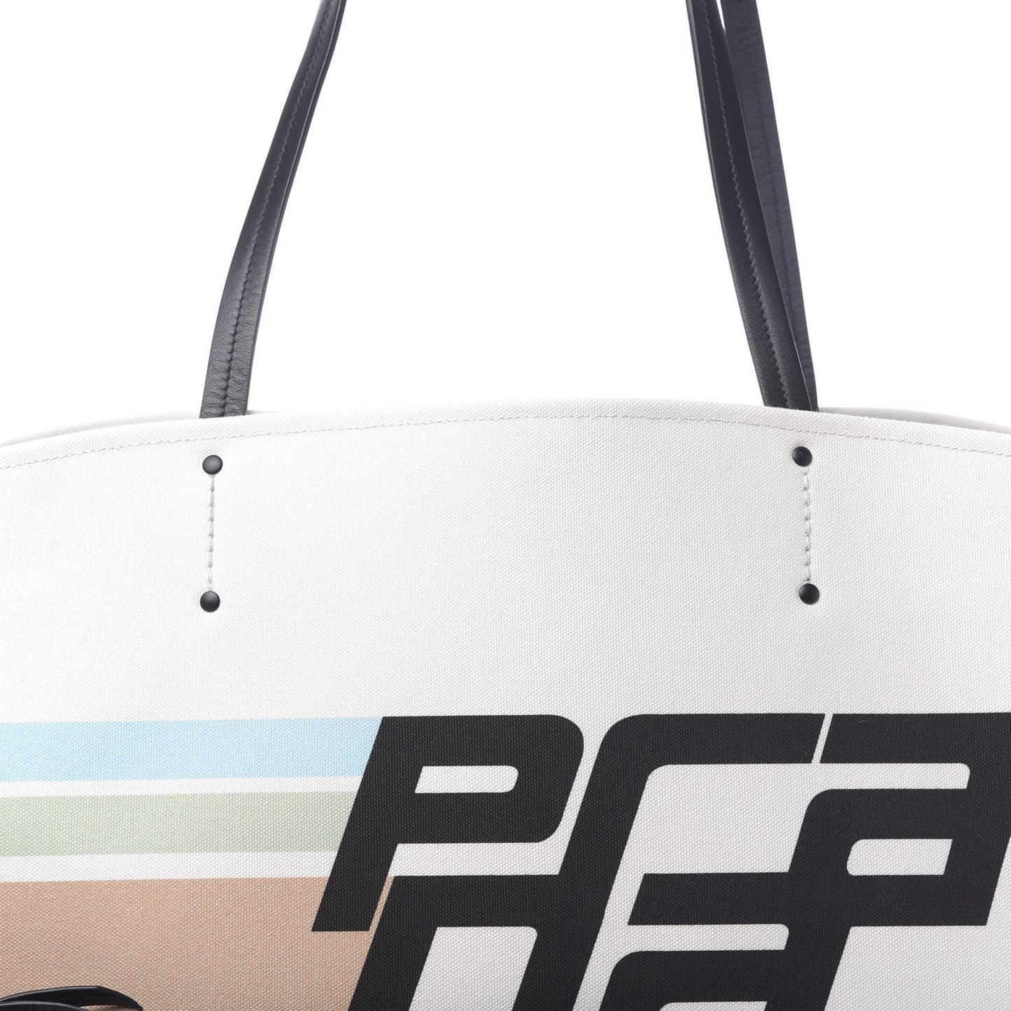 Canvas Racing Logo Tote White