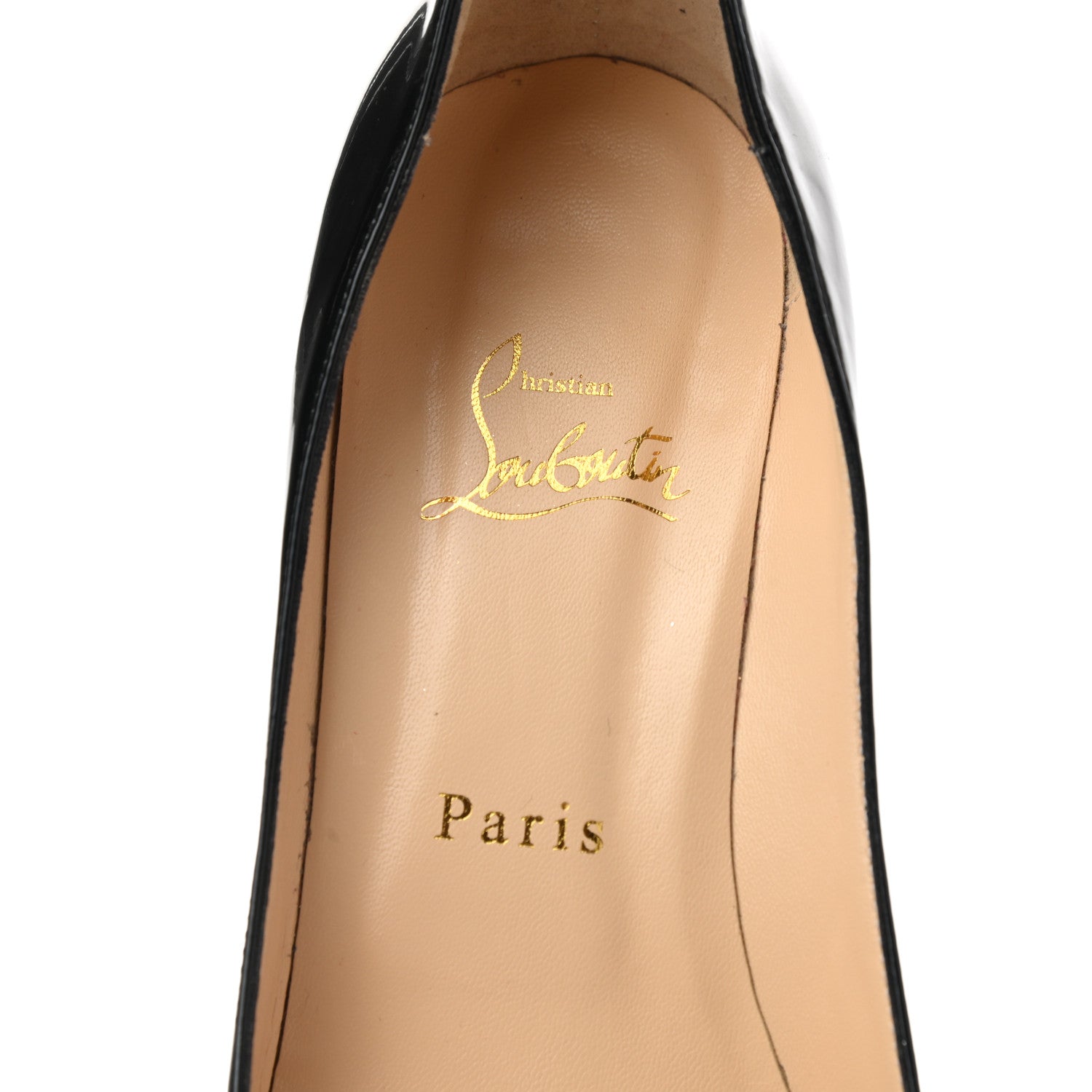 Christian Louboutin Patent No Matter 85 Pumps 38 Black Red 7 of 7
