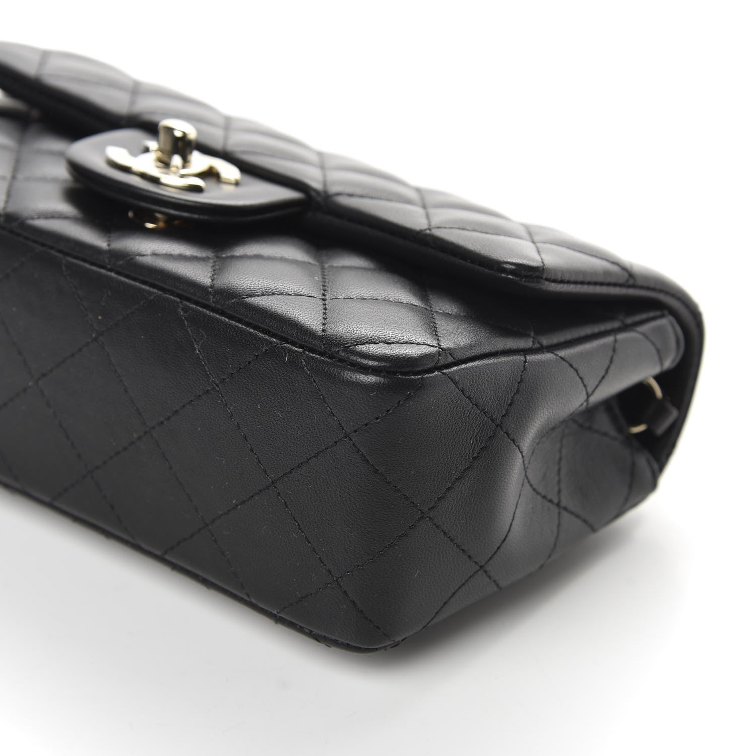 Chanel Lambskin Quilted Mini Rectangular Flap Black 9 of 9