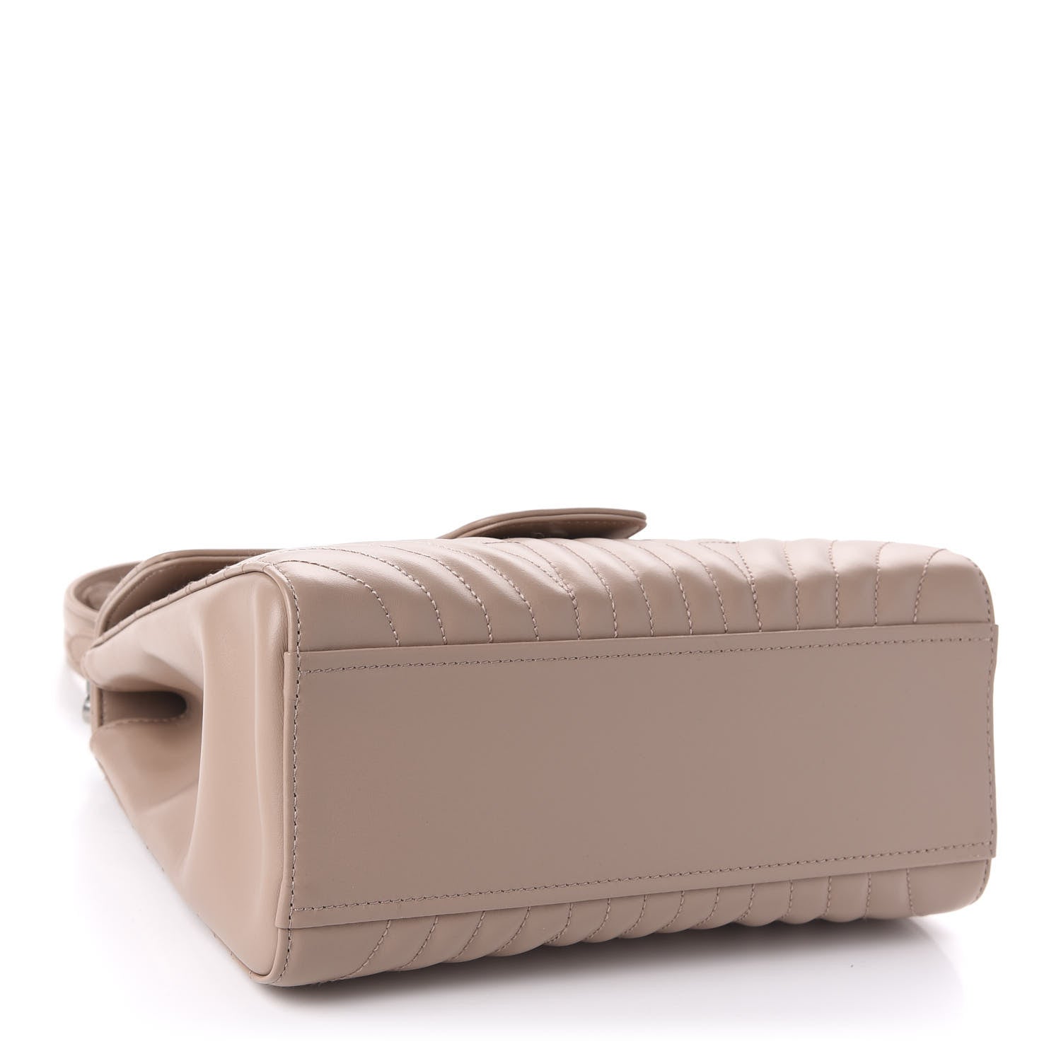 Prada Soft Calfskin Impunture Diagramme Flap Top Handle Bag Cipria 5 of 10