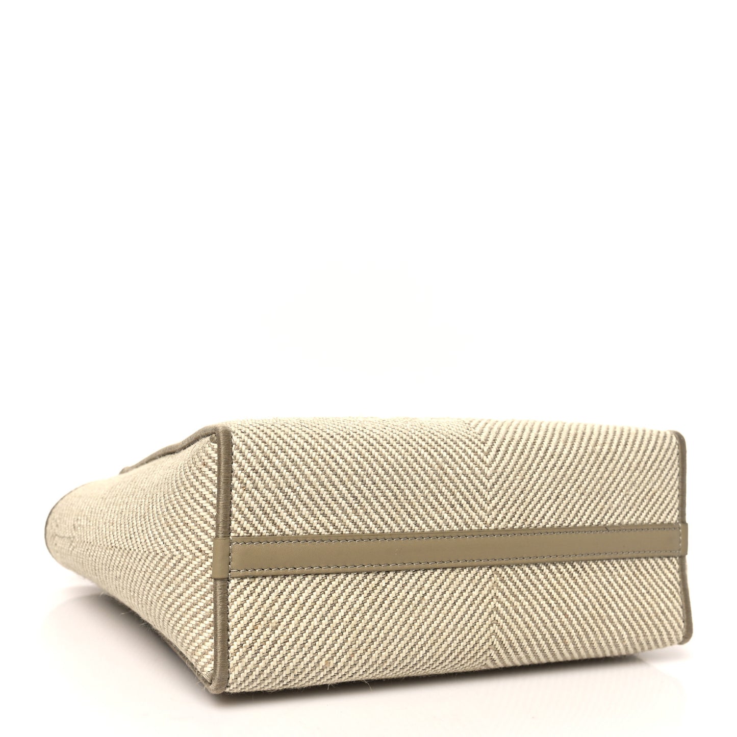 Jacquard Canvas Small Font Tote Ecru