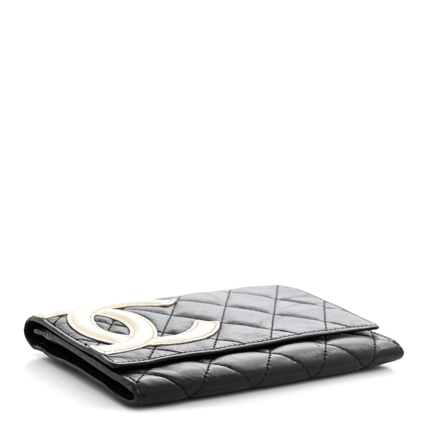 Chanel Calfskin Quilted Cambon Flap Wallet Black 4 of 9