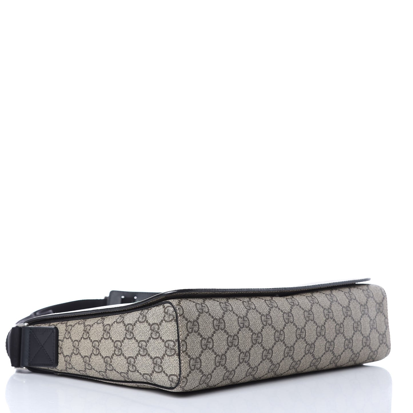 GG Supreme Monogram Web Flap Messenger Bag Black