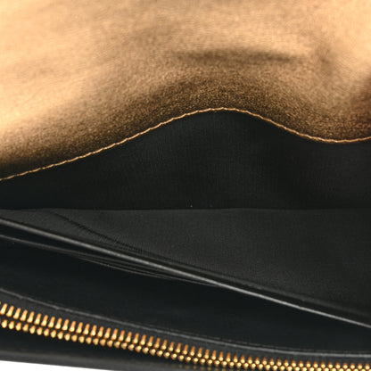 Valentino Garavani Raffia VLogo Wallet on Chain Gold 5 of 12