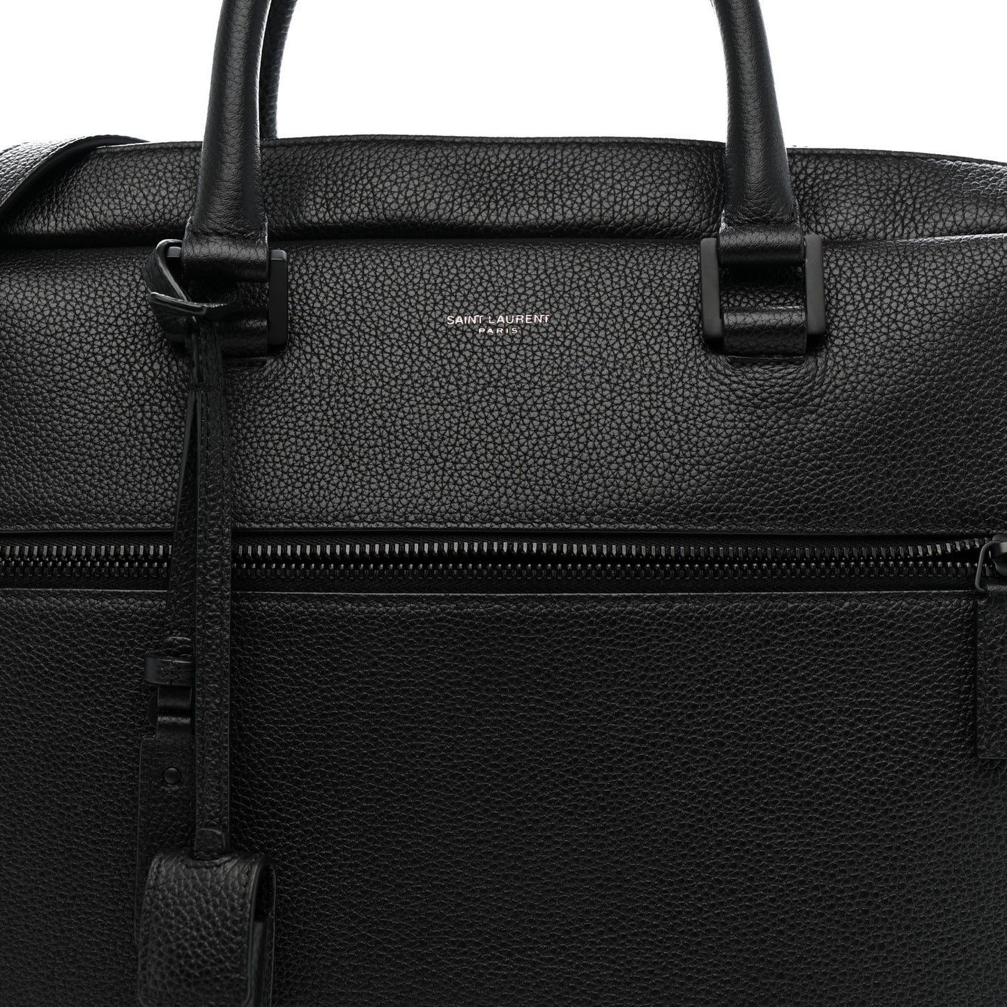 Grained Calfskin Sac De Jour Briefcase Black