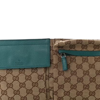Gucci GG Monogram Web Double Pocket Belt Bag Turquoise 7 of 9