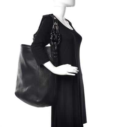 Gucci Calfskin Large Techno Horsebit Hobo Black 2 of 25