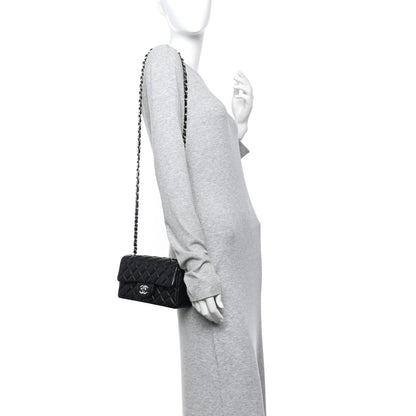 Chanel Lambskin Quilted Mini Rectangular Flap Black 2 of 11