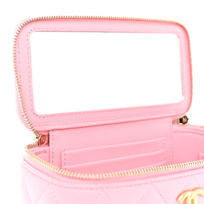 Chanel Lambskin Quilted Pick Me Up Vanity Case Pink 6 of 11