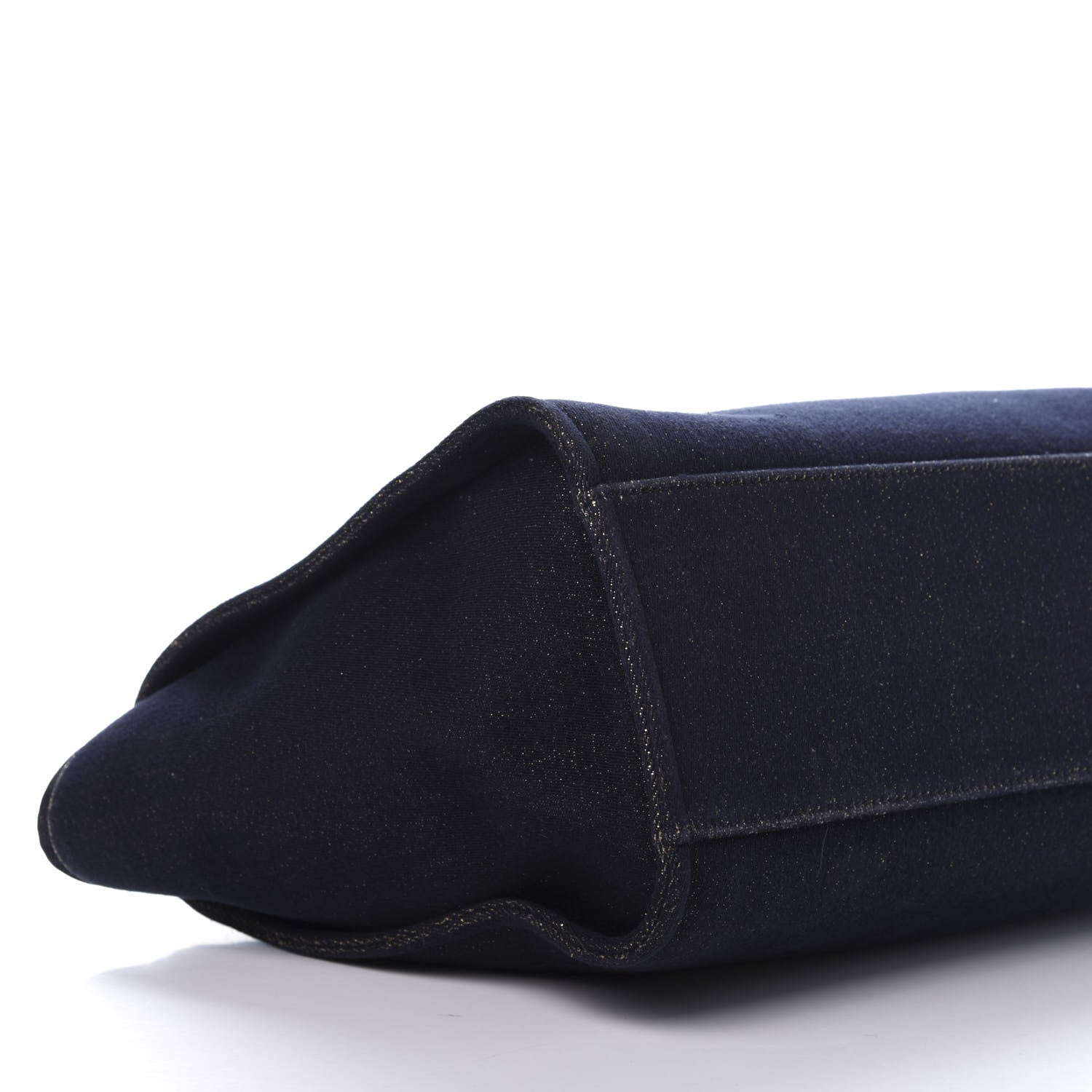 Chanel Lurex Canvas Medium Deauville Tote Navy Blue Gold 7 of 12