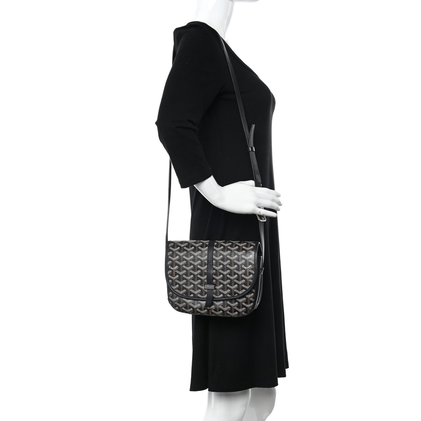 Goyardine Belvedere II PM Messenger Bag Black