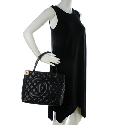 Chanel Caviar Quilted Medallion Tote Black 2 of 8