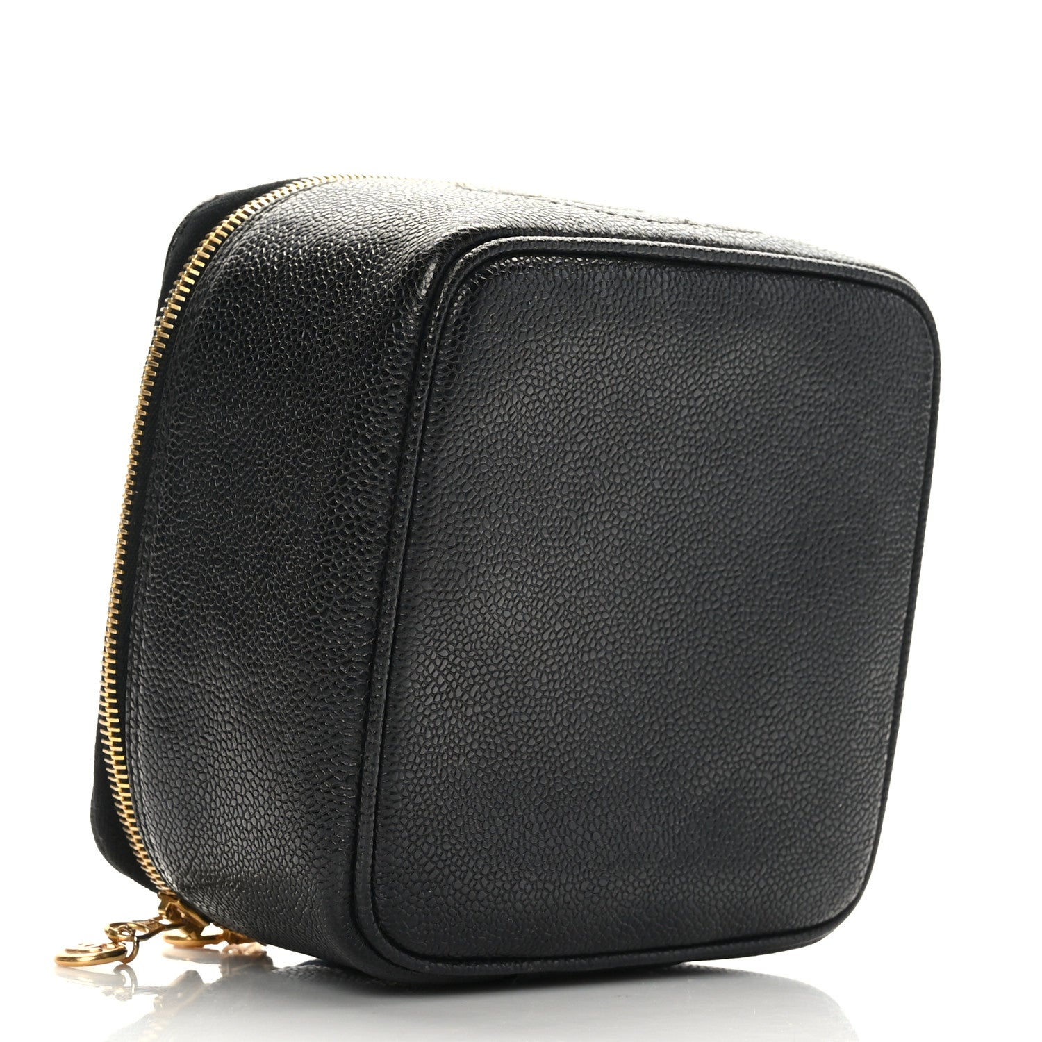 Chanel Caviar CC Vanity Cosmetic Case Black 3 of 10